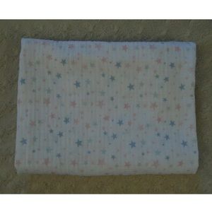 Modern Baby Stars Print Baby Swaddle Blanket Muslin White Pink Blue Green Cotton